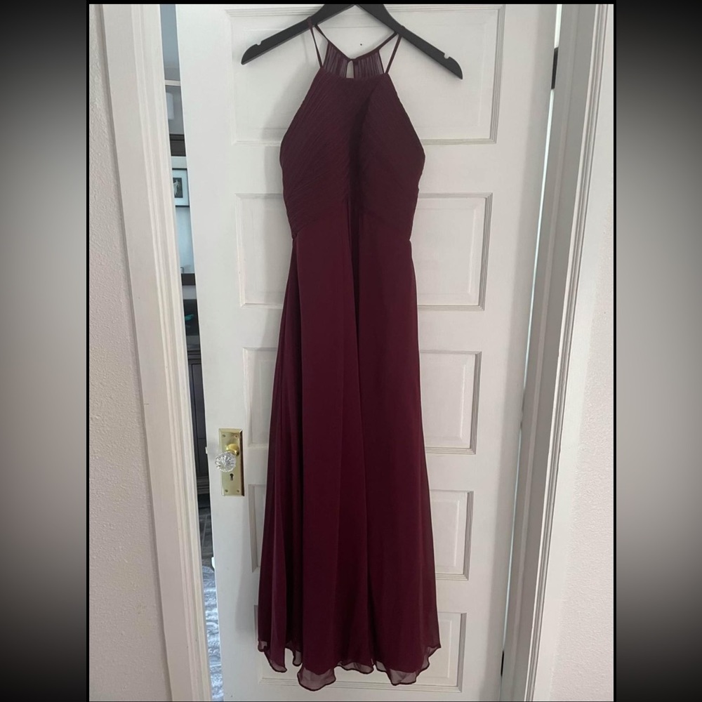 Burgundy Kennedy Blue bridesmaids dress / formal dress